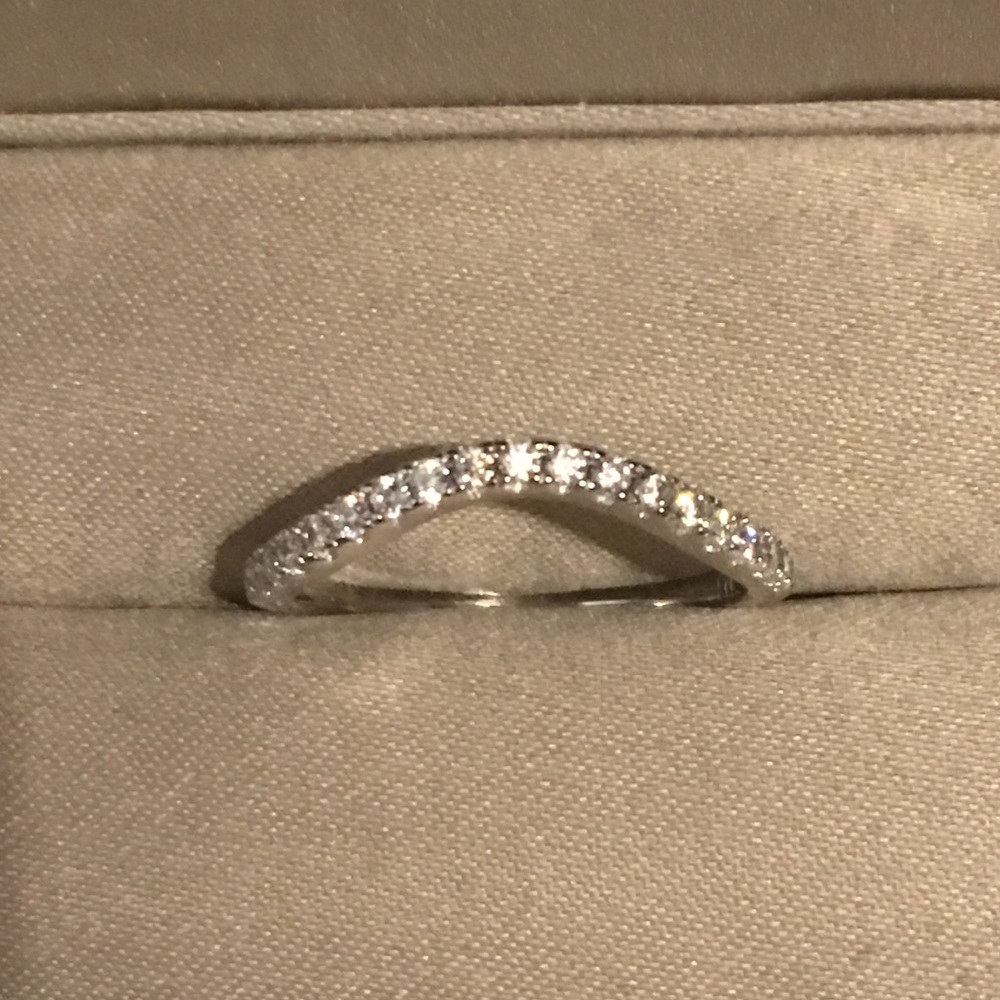 ❤️ 925 Silver Curve Wedding Band Stackable Ring